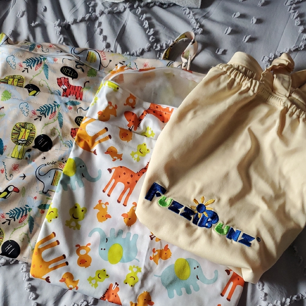 Cloth Diaper Wetbags- Lot Of 3